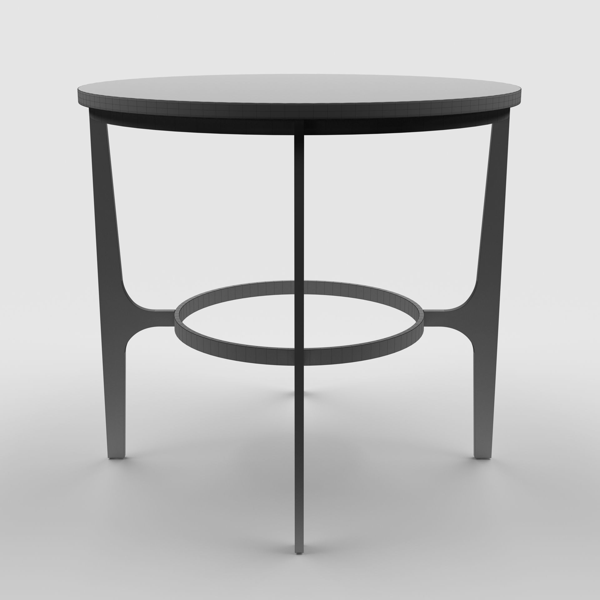 Bernhardt - Avondale Round Metal End Low-poly 3D model_2