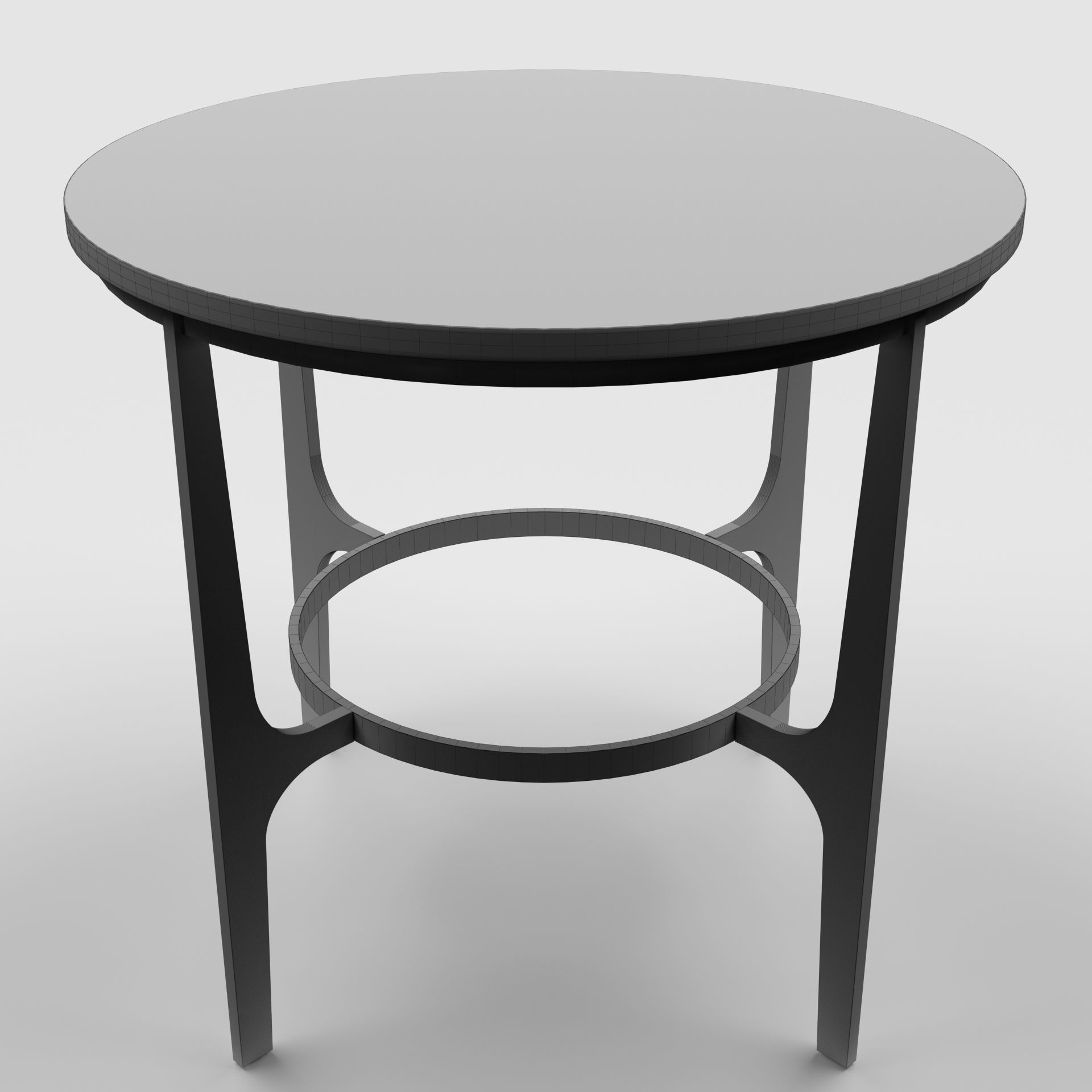 Bernhardt - Avondale Round Metal End Low-poly 3D model_3