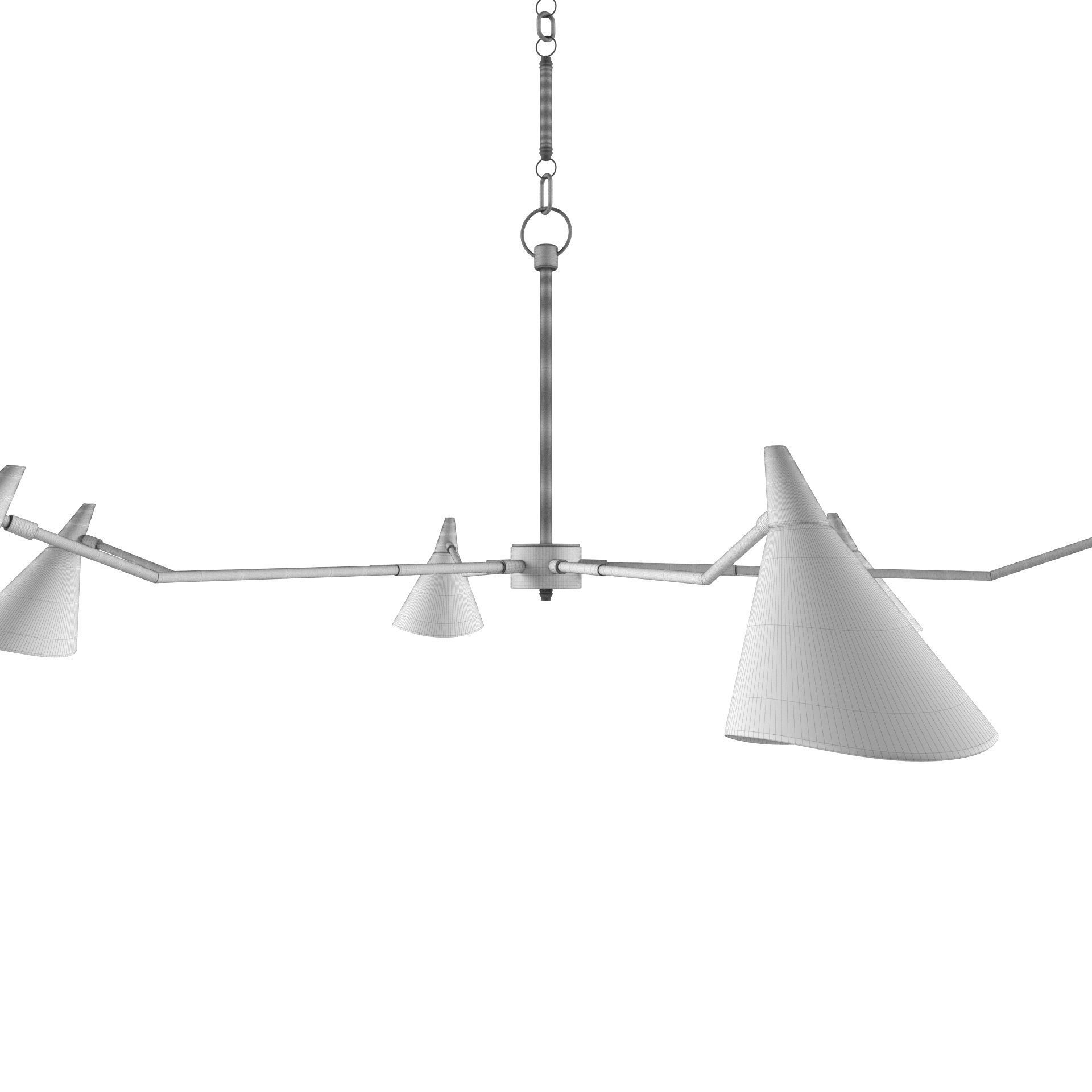 Currey and Company - Library Chandelier 3D model_3