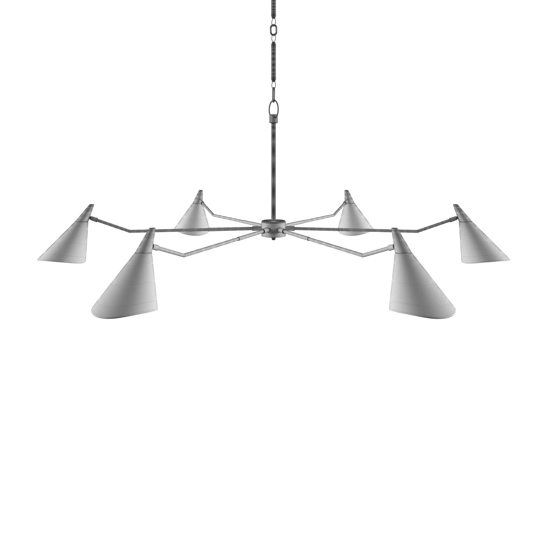 Currey and Company - Library Chandelier 3D model_2