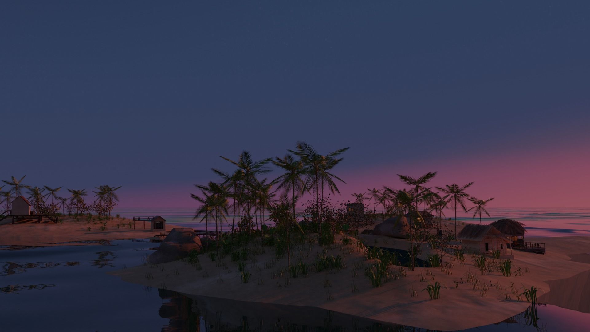 Remote tropical island 3D model_2