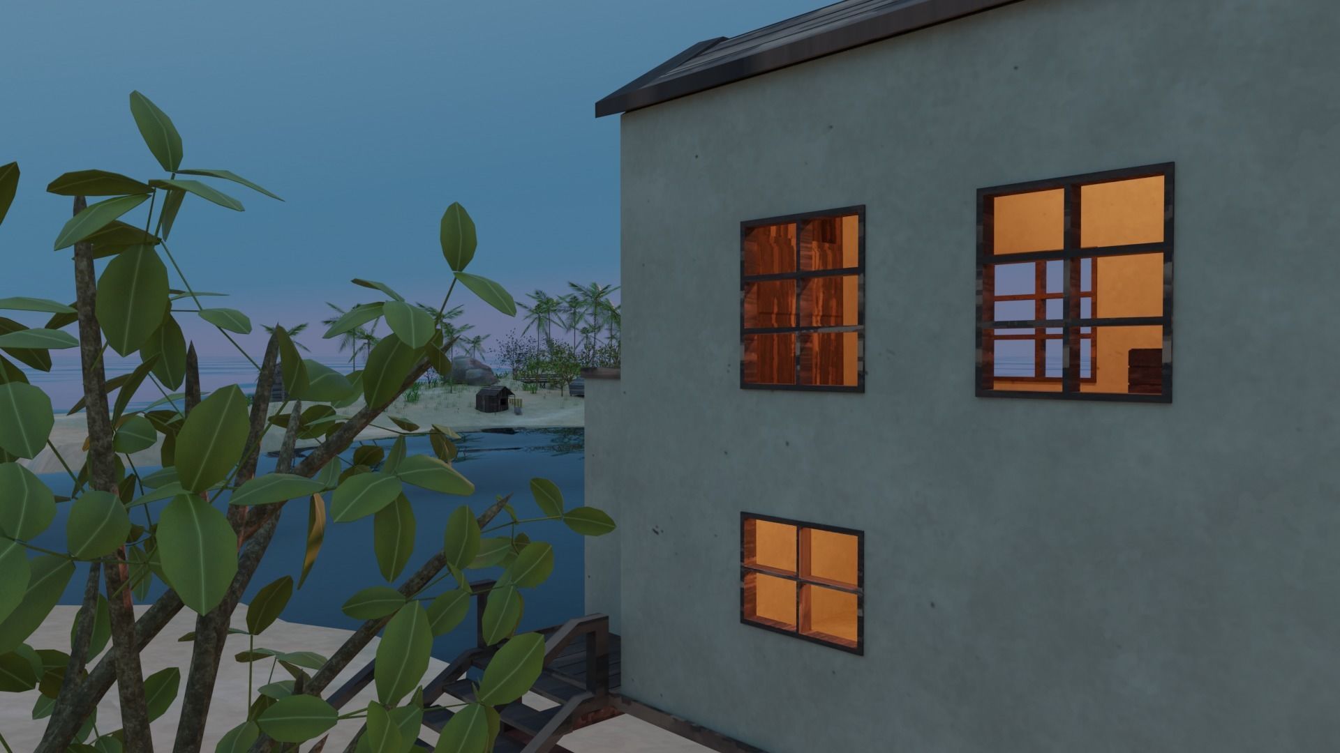 Remote tropical island 3D model_12