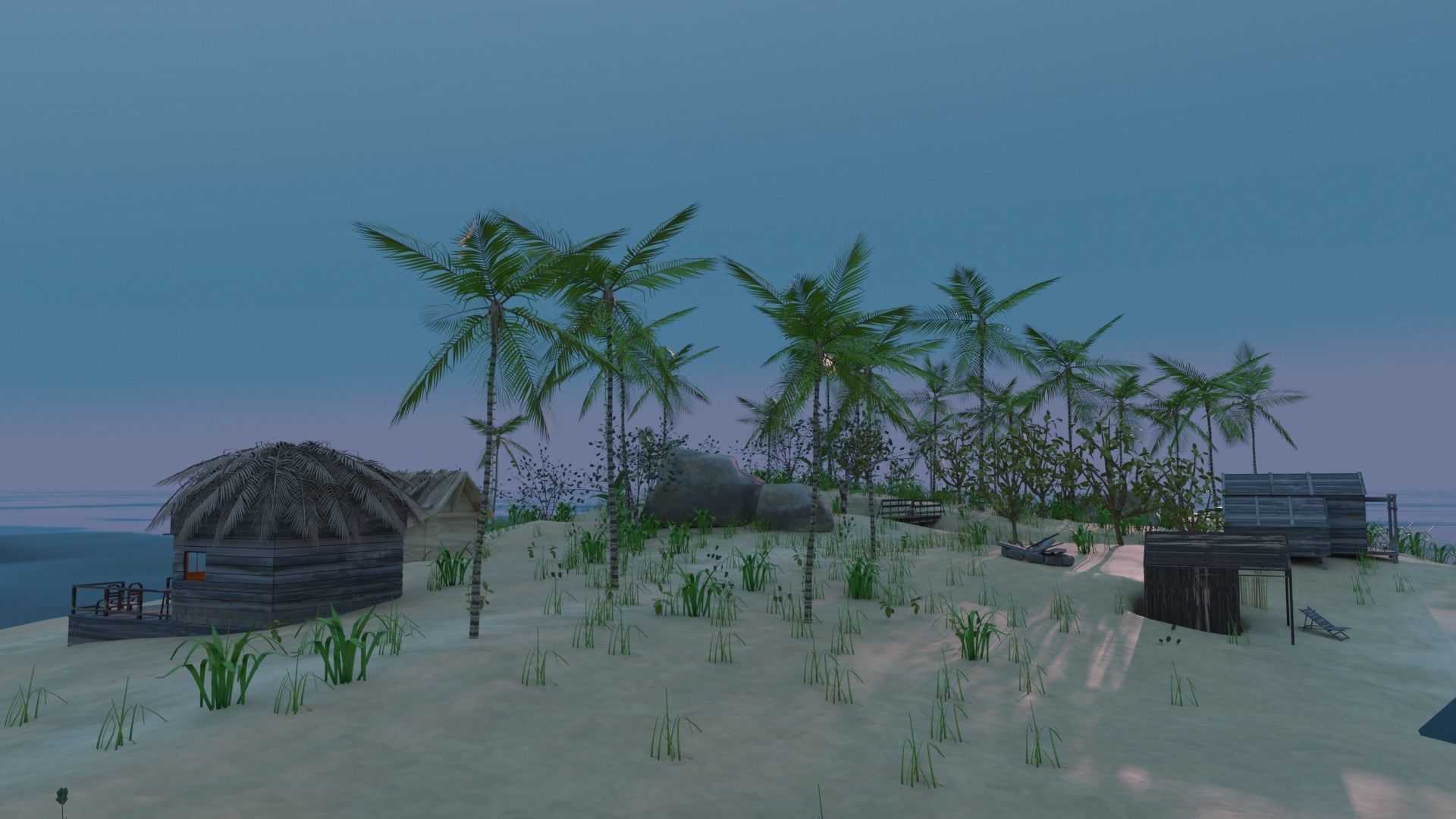 Remote tropical island 3D model_11