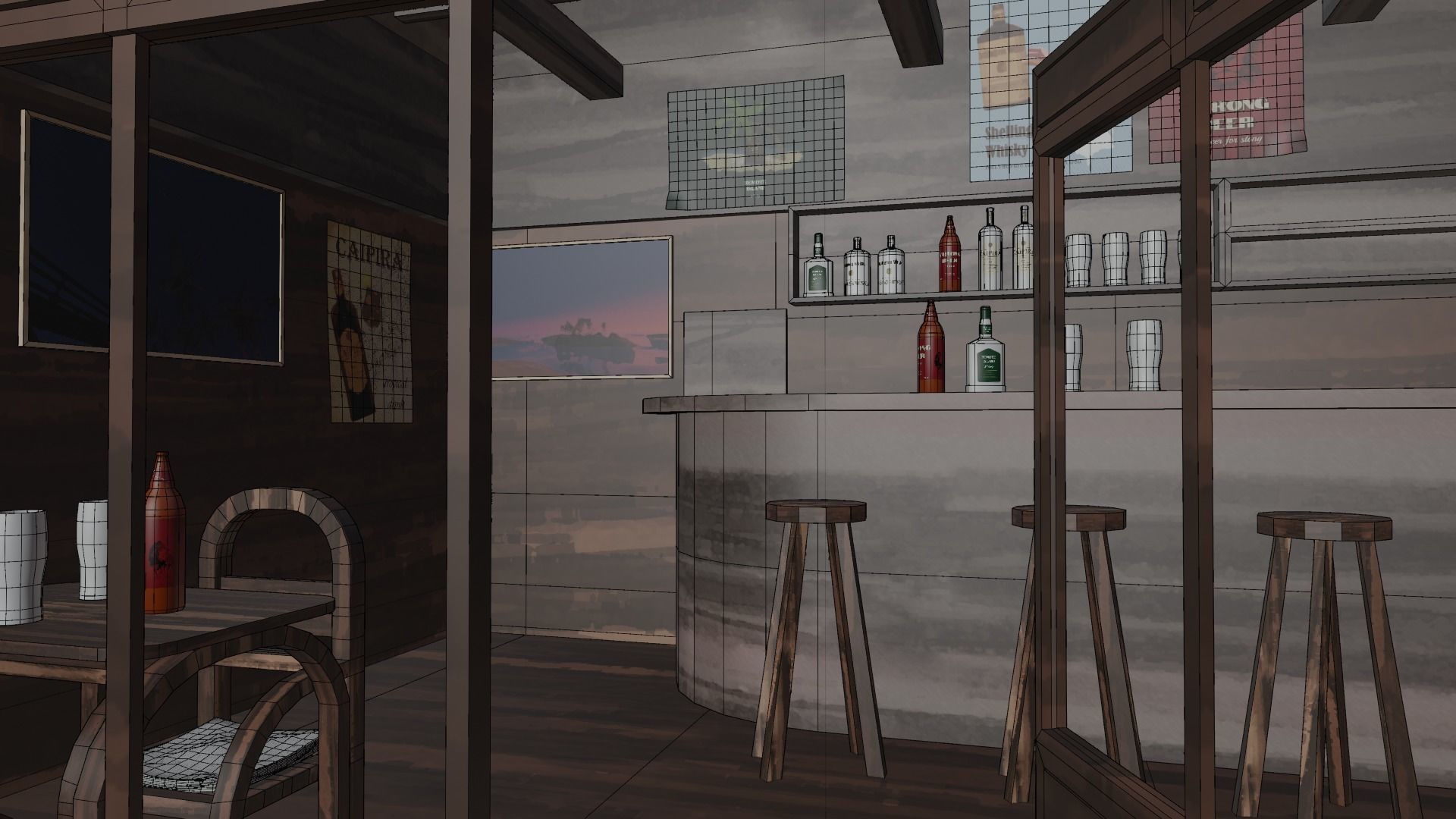 Remote tropical island 3D model_21