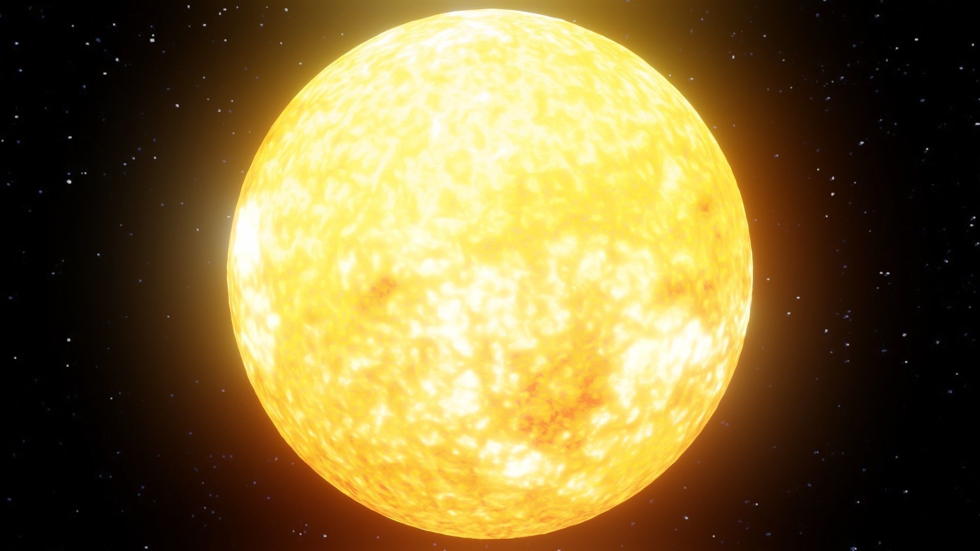 Sun Central Star Estrela Central Low-poly 3D model_5