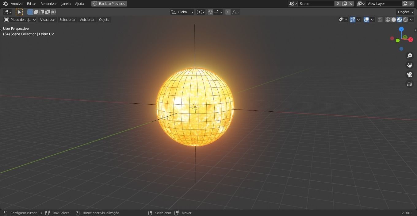 Sun Central Star Estrela Central Low-poly 3D model_2