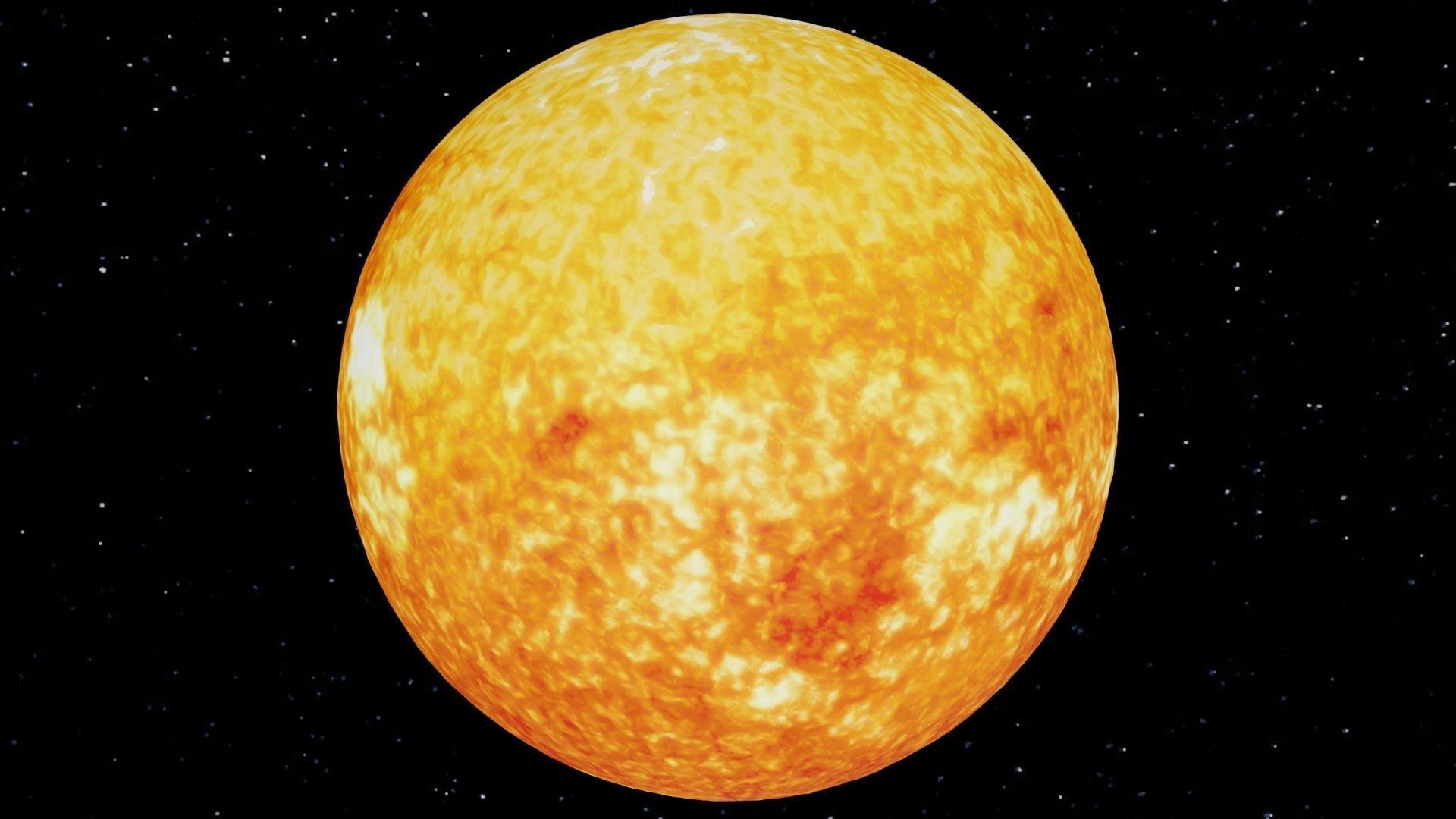 Sun Central Star Estrela Central Low-poly 3D model_6