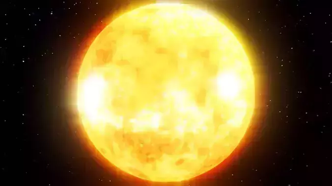 Sun Central Star Estrela Central Low-poly 3D model