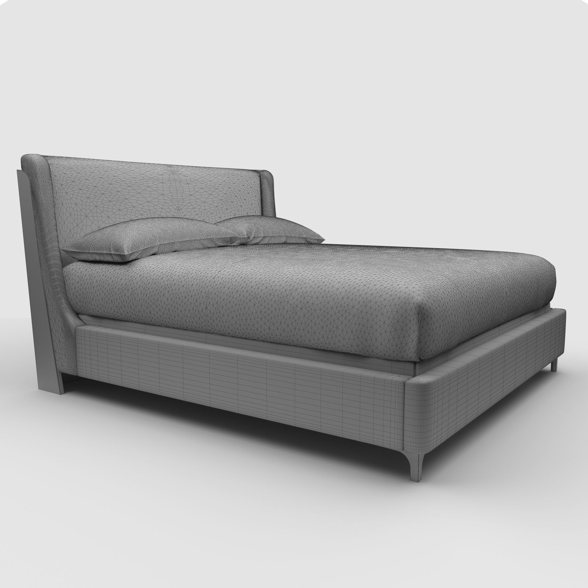 Universal Jasper King Bed 3D model_2