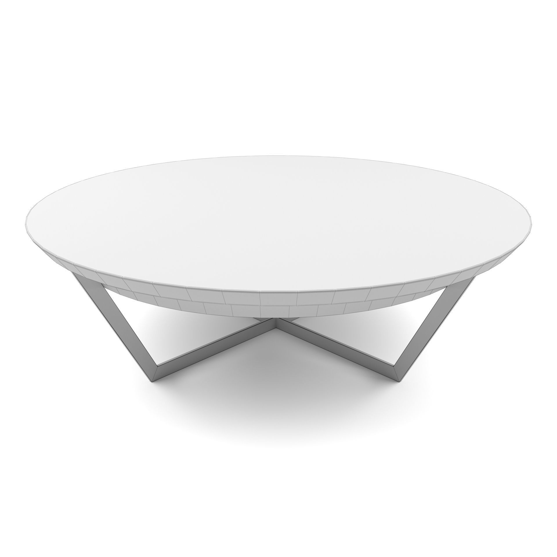 Four Hands - Felix Round Coffee Table Low-poly 3D model_2