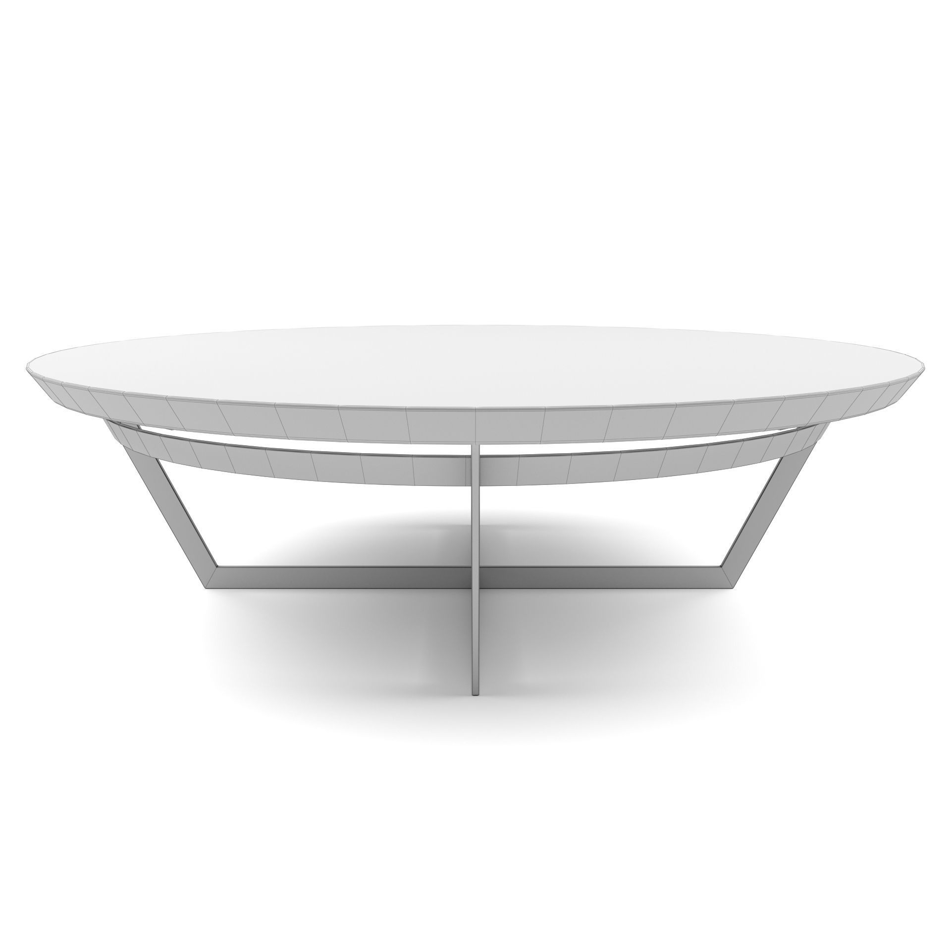 Four Hands - Felix Round Coffee Table Low-poly 3D model_3
