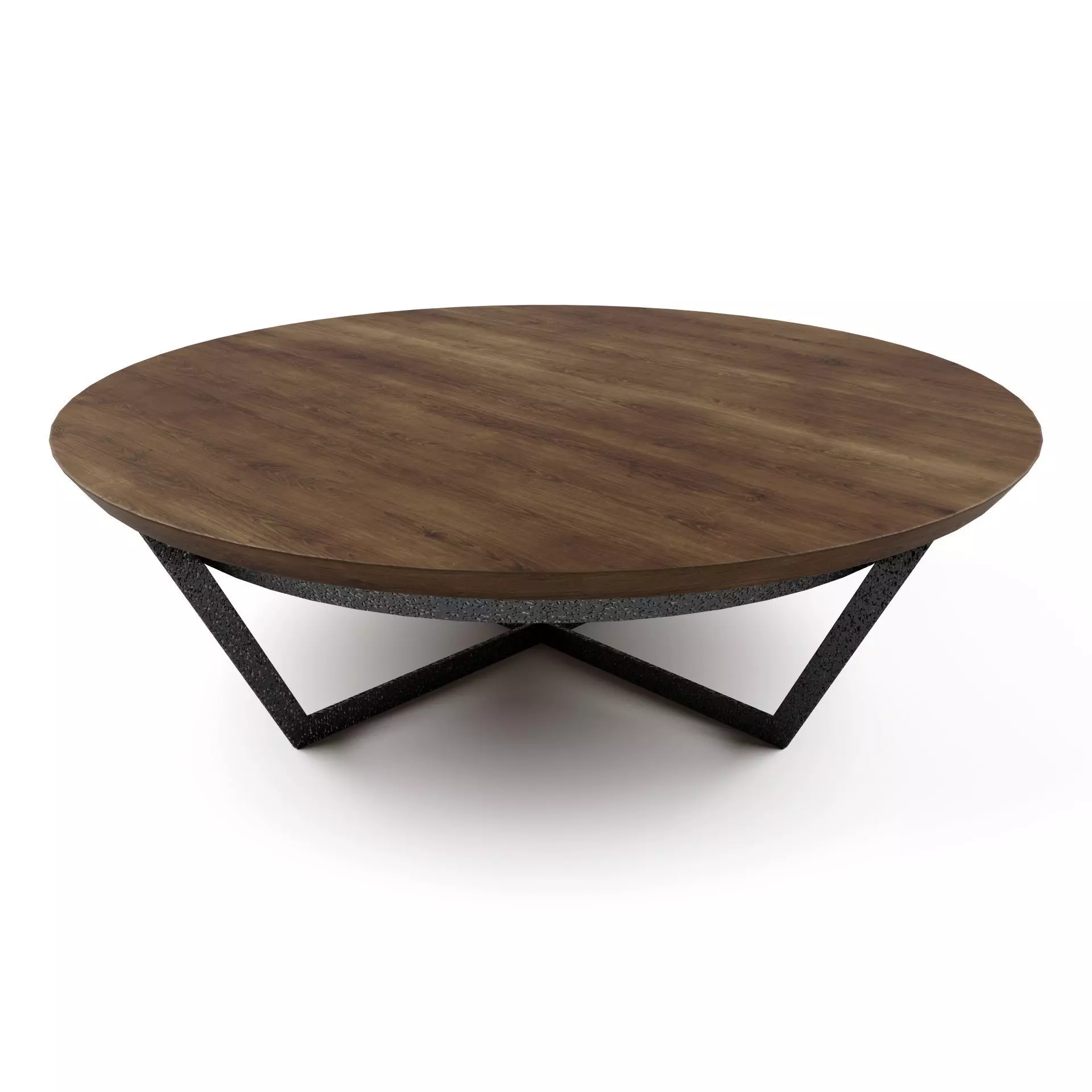 Four Hands - Felix Round Coffee Table Low-poly 3D model_0