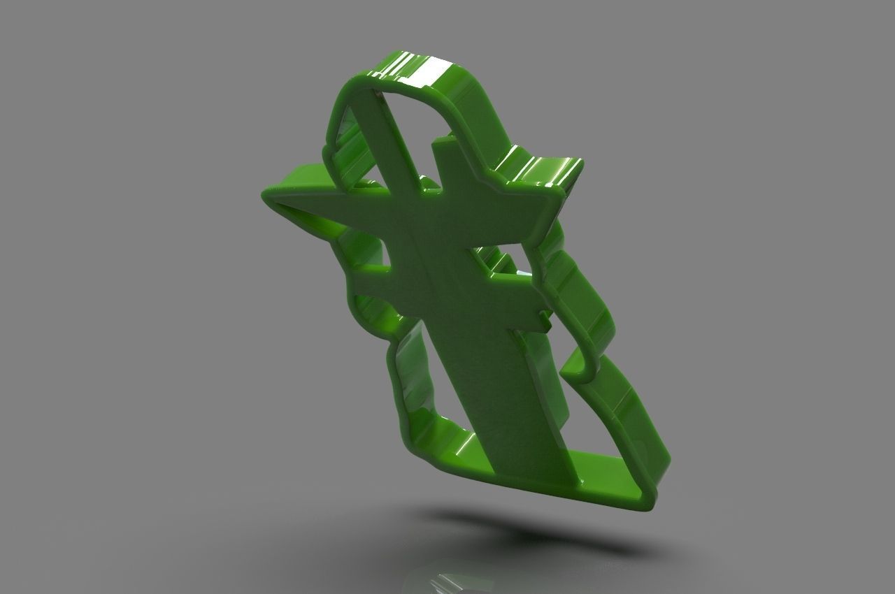 Baby Yoda Full Body cookie cutter X-Mas edition 3D print model_4