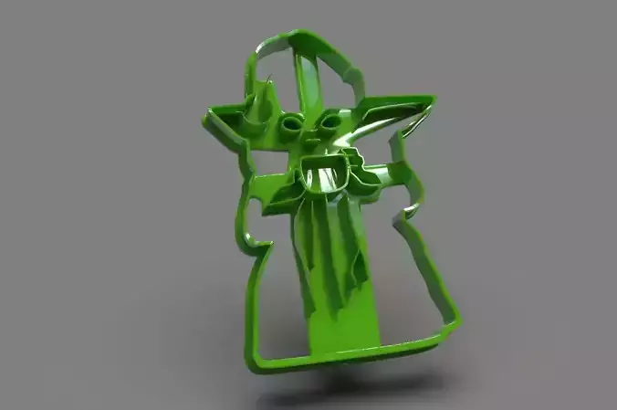 Baby Yoda Full Body cookie cutter X-Mas edition 3D print model