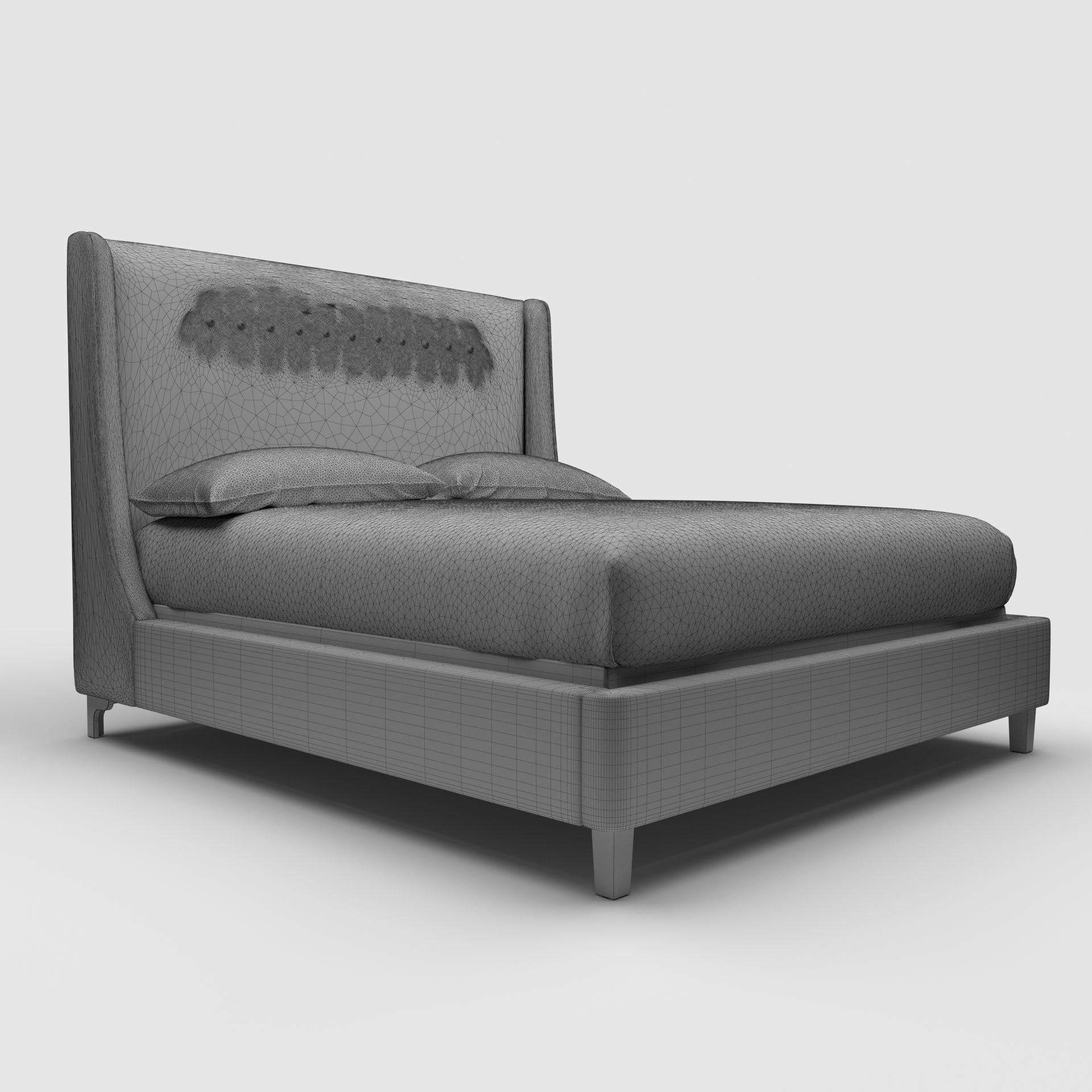 Universal Furniture Midnight Queen Bed 3D model_2