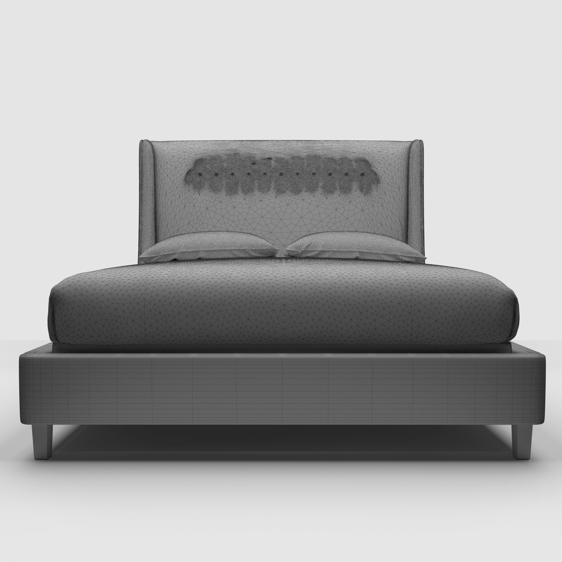 Universal Furniture Midnight Queen Bed 3D model_3