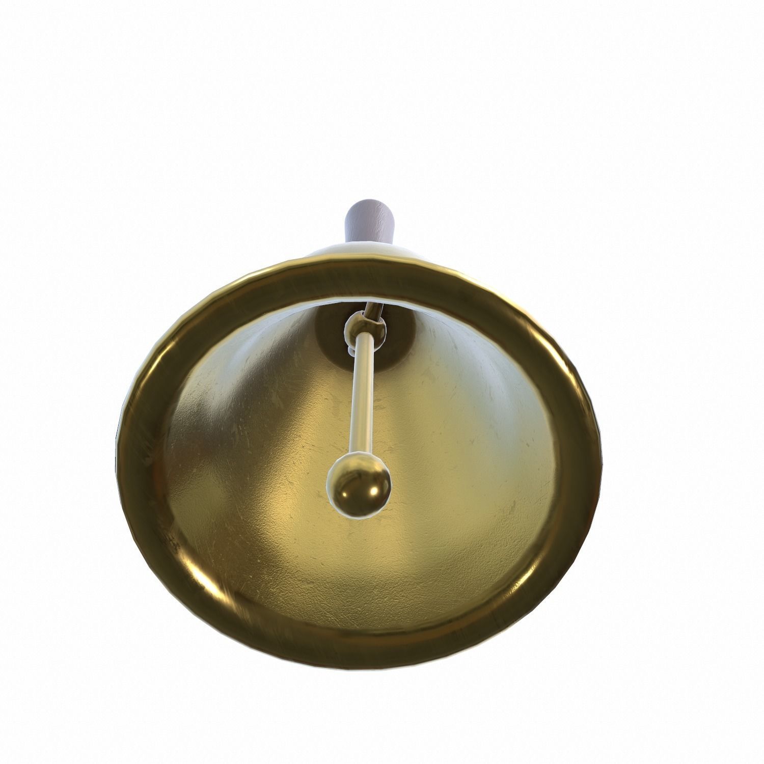 Gold Hand Bell - PBR Low-poly 3D model_8