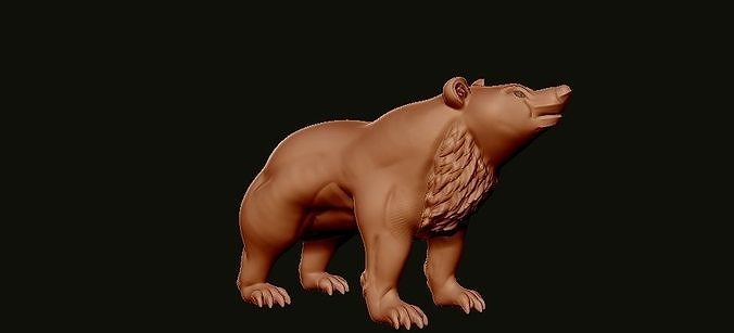 bear cartoon 3D print model