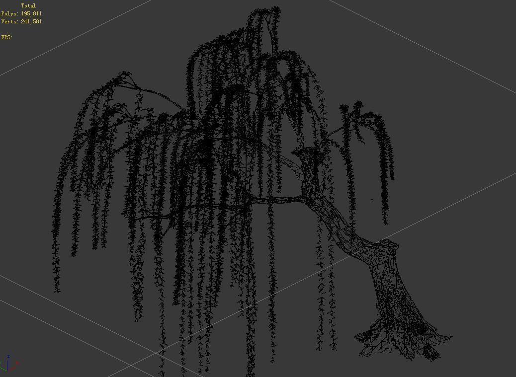 Plant-Forest-Weeping Willow 02 3D model_3