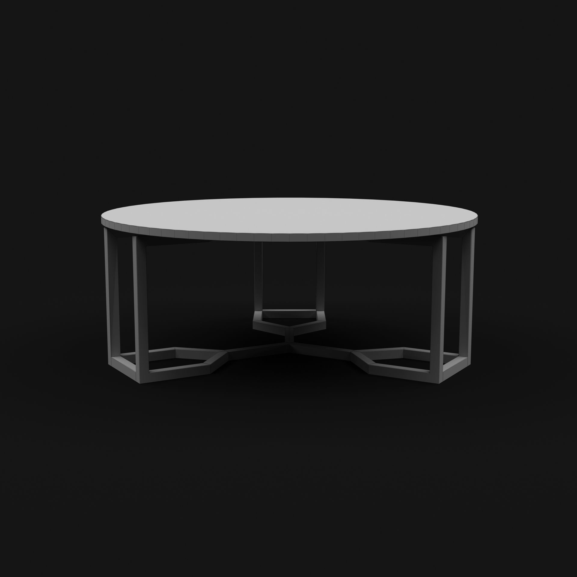 Four Hands - Naomi Coffee Table Low-poly 3D model_3