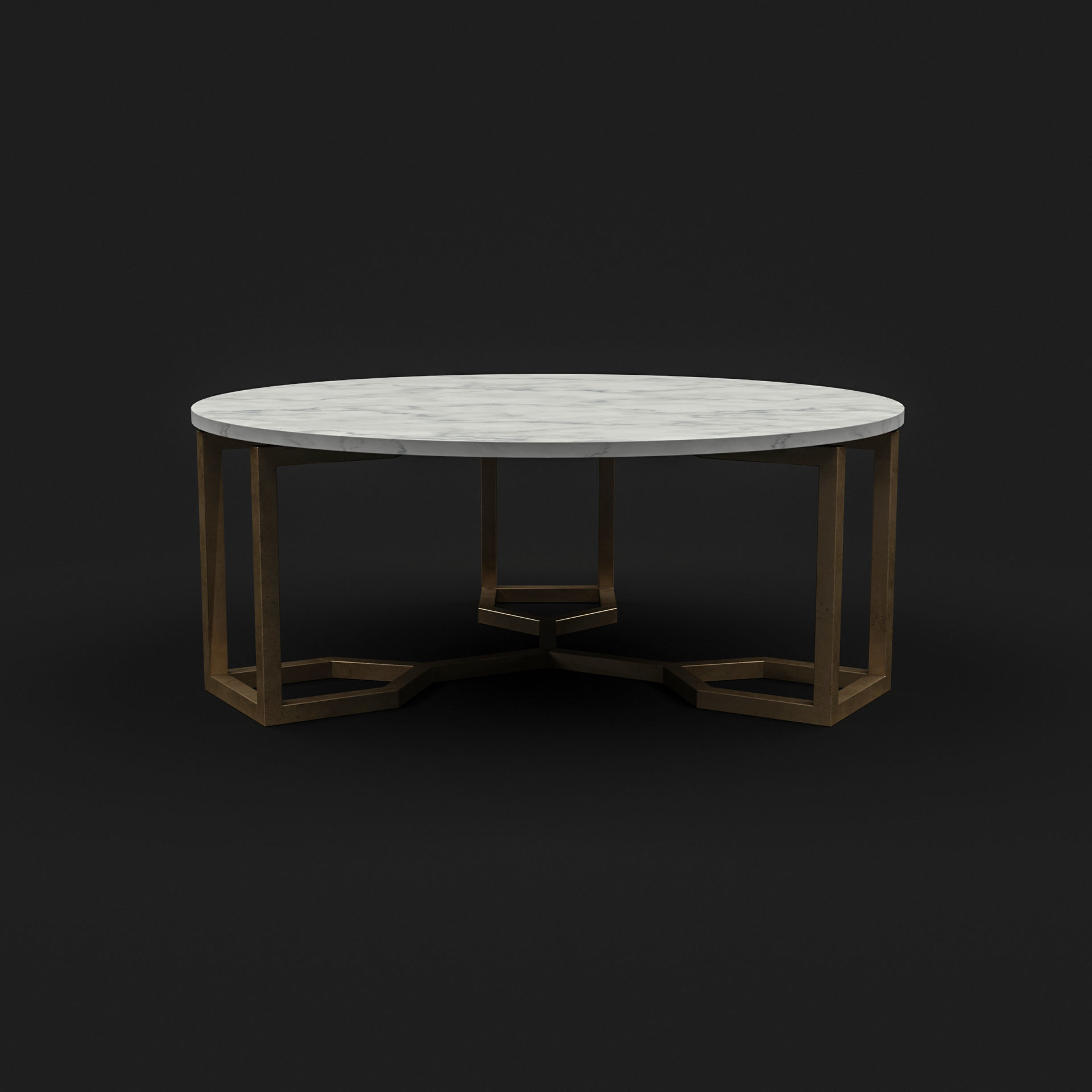 Four Hands - Naomi Coffee Table Low-poly 3D model_1