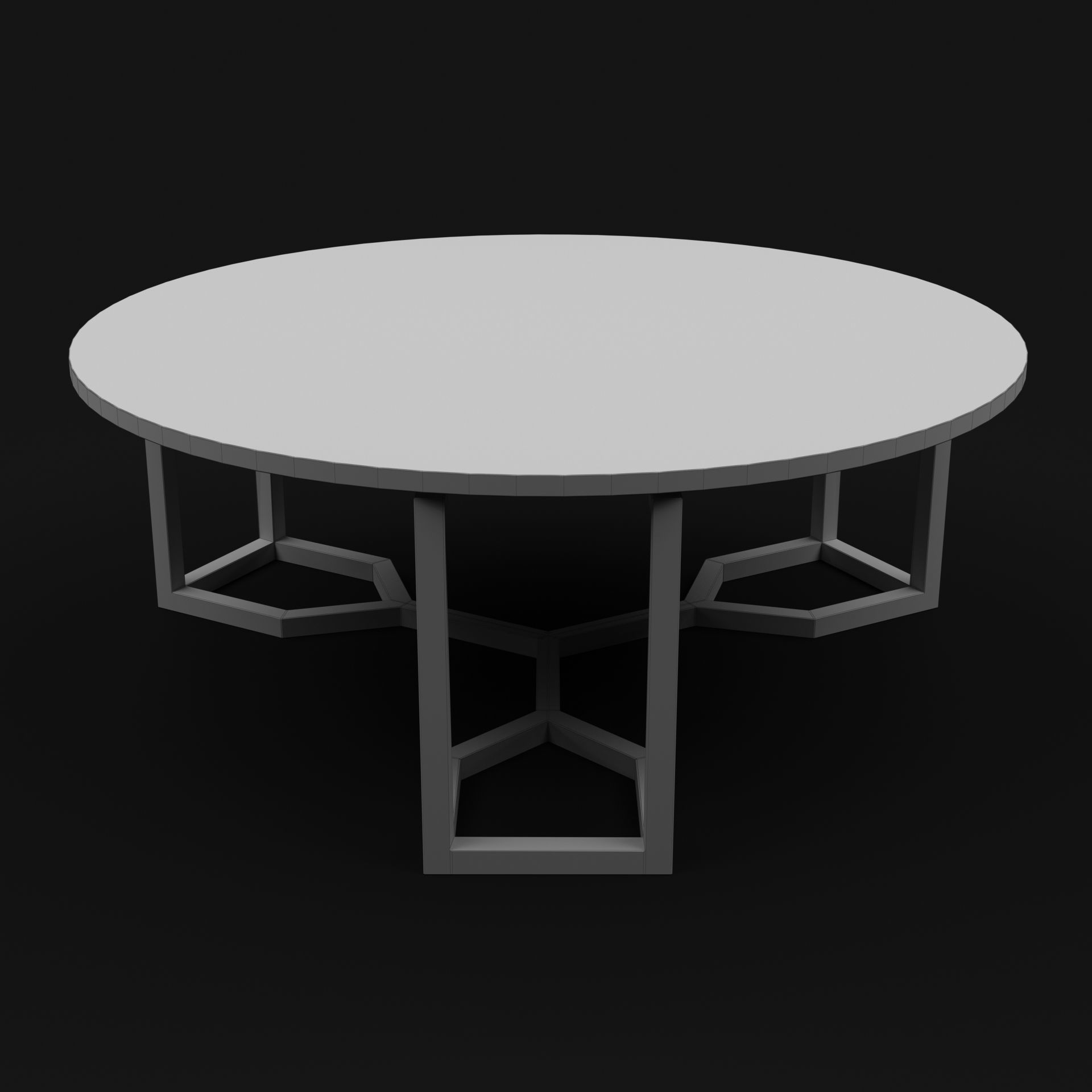 Four Hands - Naomi Coffee Table Low-poly 3D model_2