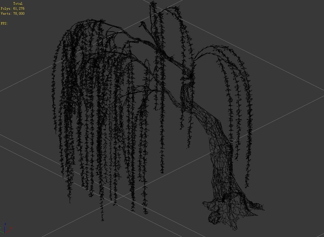 Plant-Forest-Weeping Willow 04 3D model_3