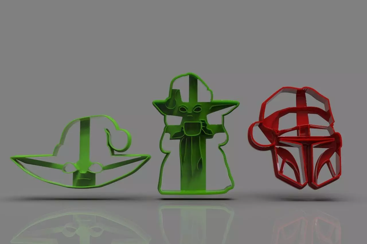 The Mandalorian cookie cutter Xmas Collection 3D print model_0