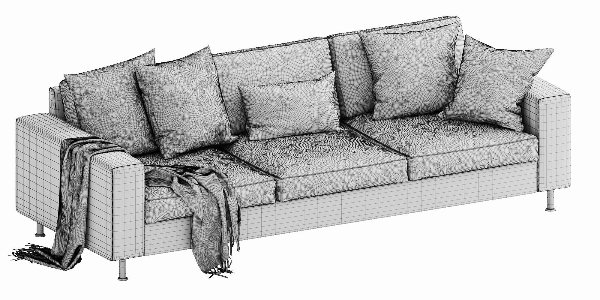 Boconcept indivi 3 seater 3D model_2