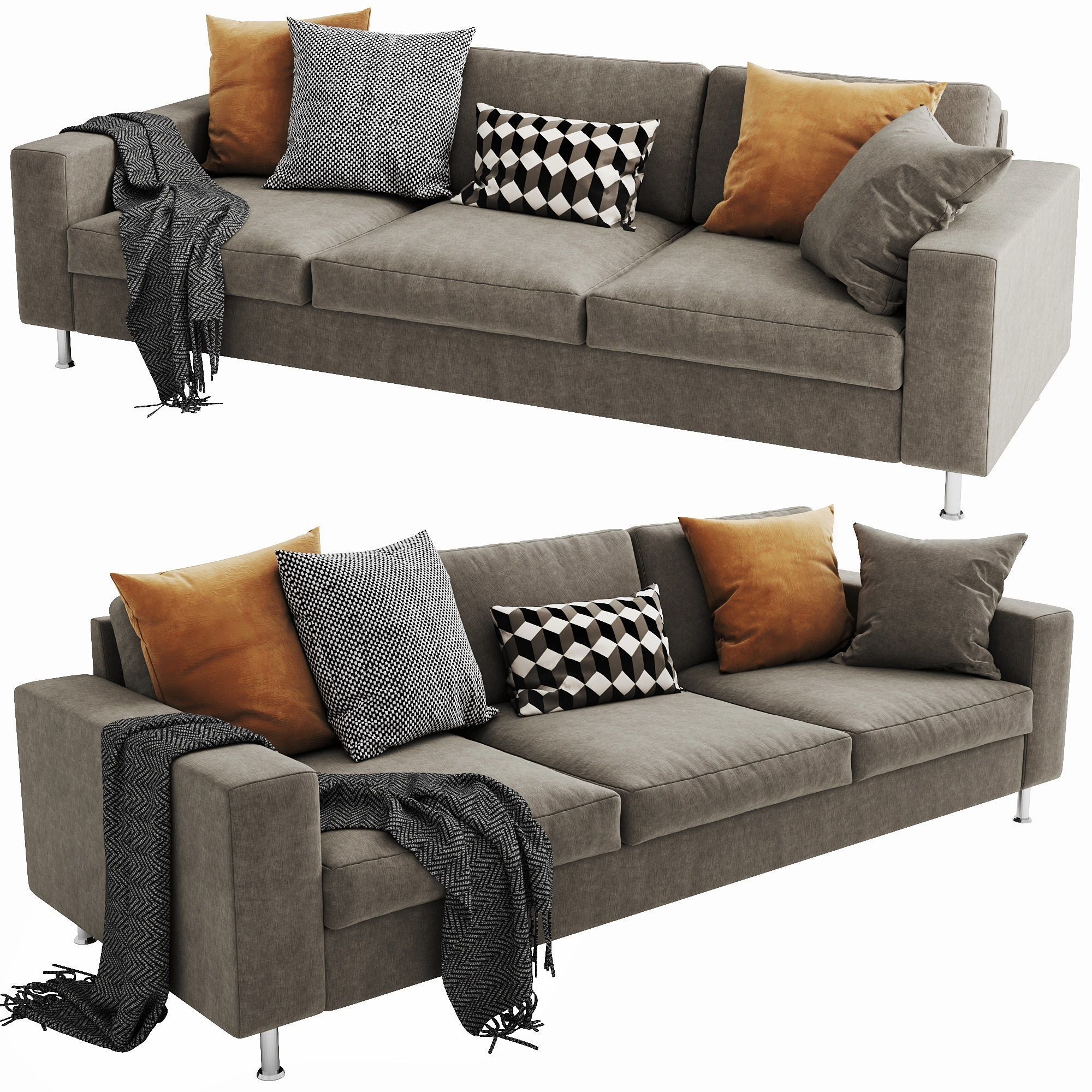 Boconcept indivi 3 seater 3D model_4