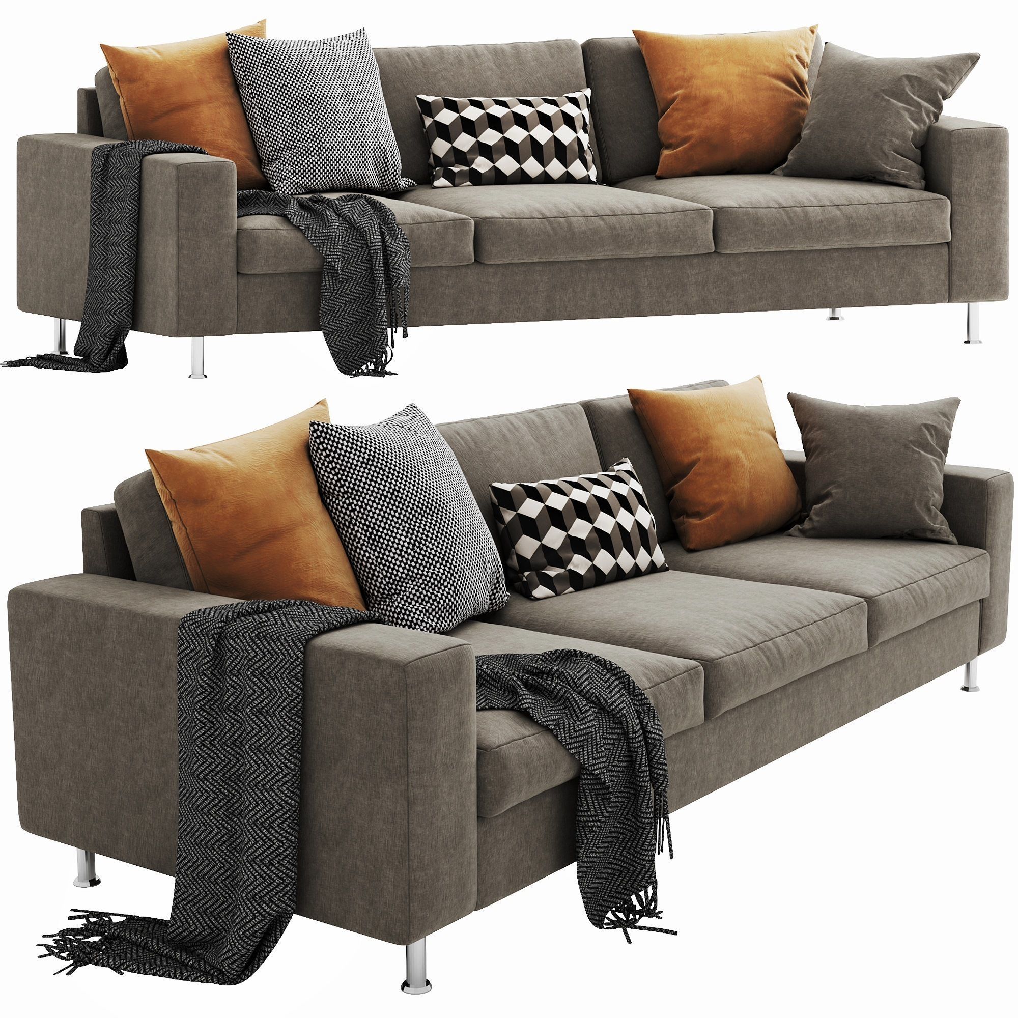Boconcept indivi 3 seater 3D model_1
