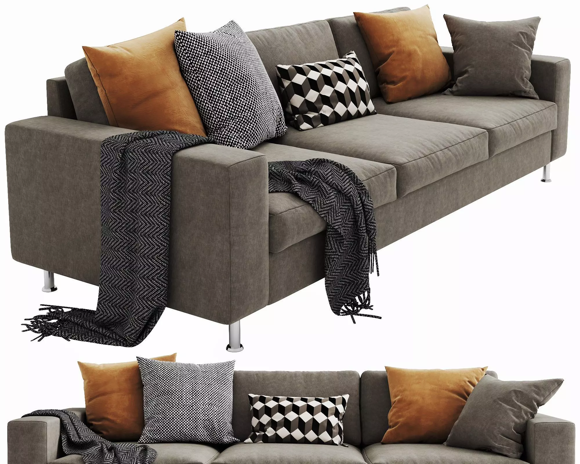 Boconcept indivi 3 seater 3D model_0