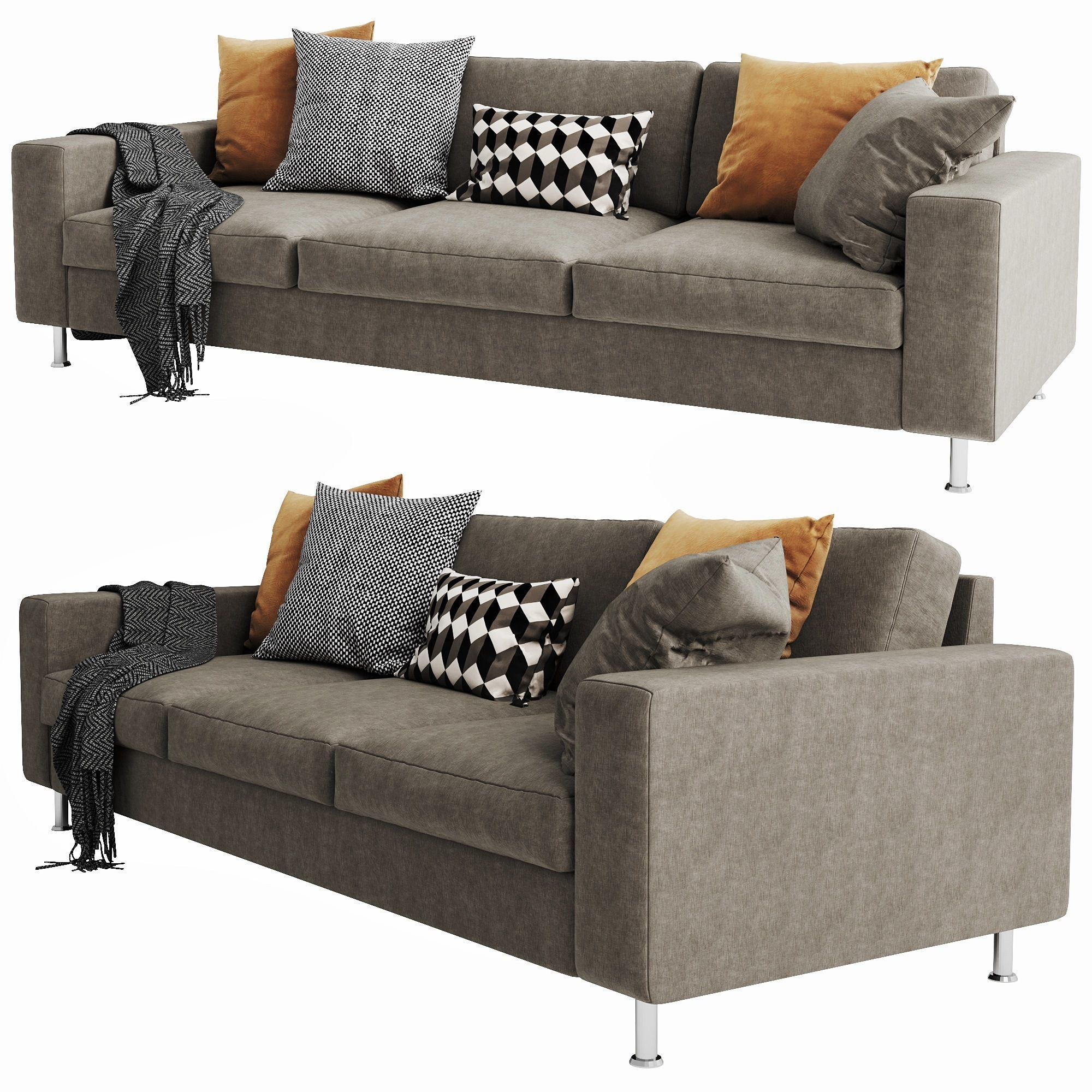 Boconcept indivi 3 seater 3D model_5