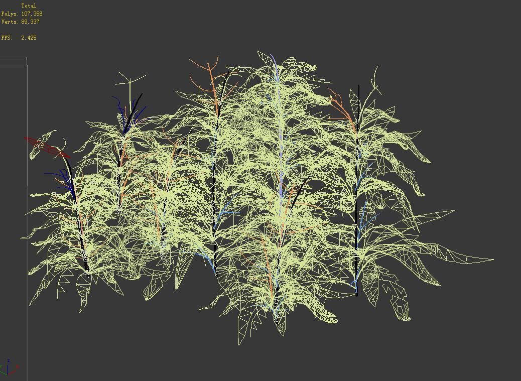 Bamboo Forest-Shrub 11 3D model_4