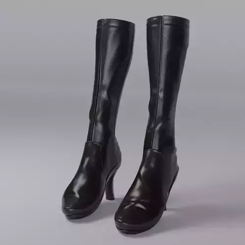 boots high heeled 3D model