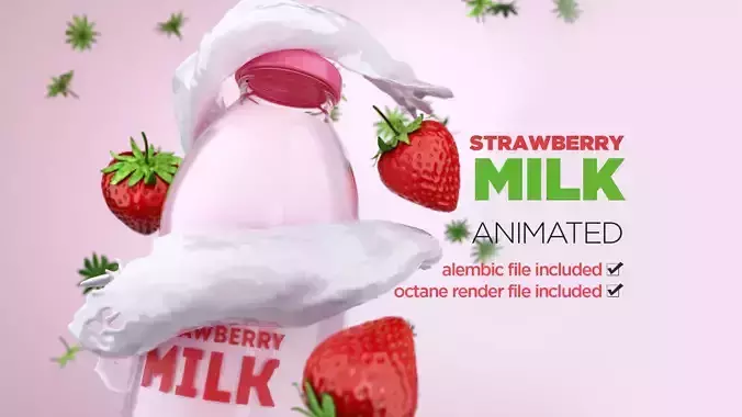Strawberry Milk Animated