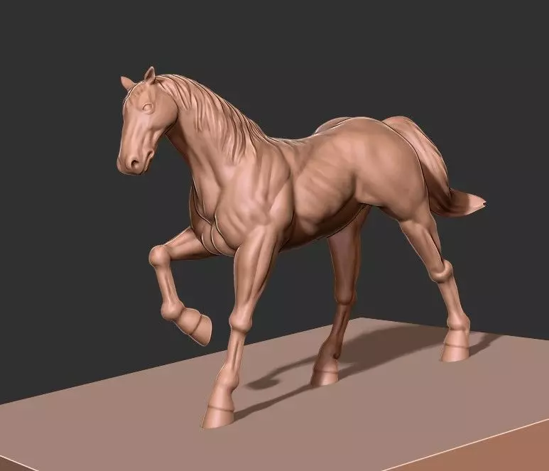 Horse With Strong Muscle 3D print model