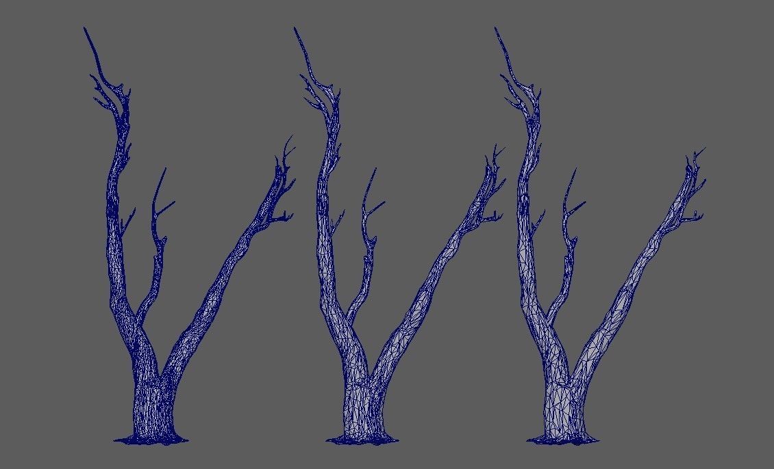6 Dead Tree Low-poly 3D model_15