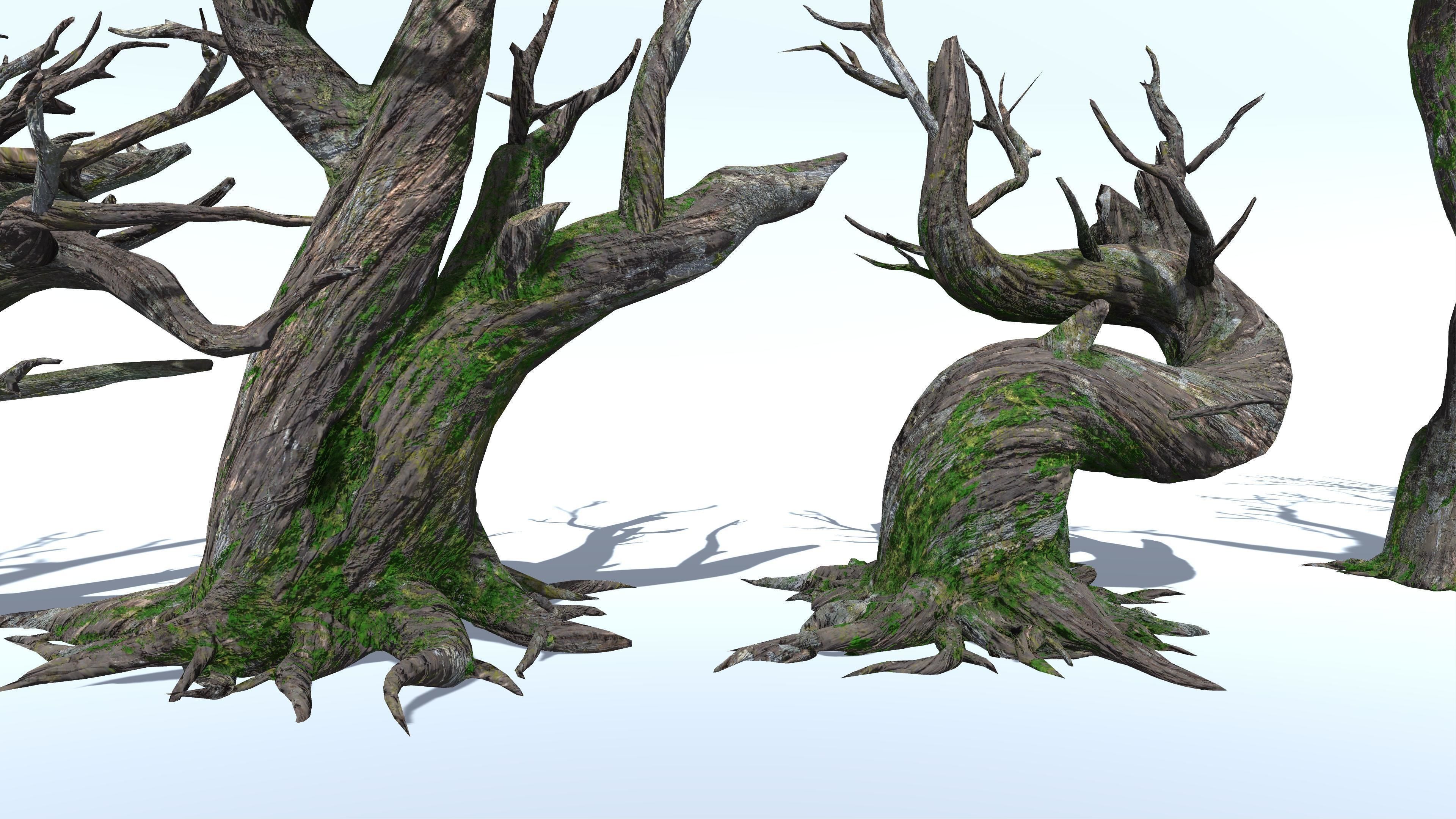 6 Dead Tree Low-poly 3D model_5