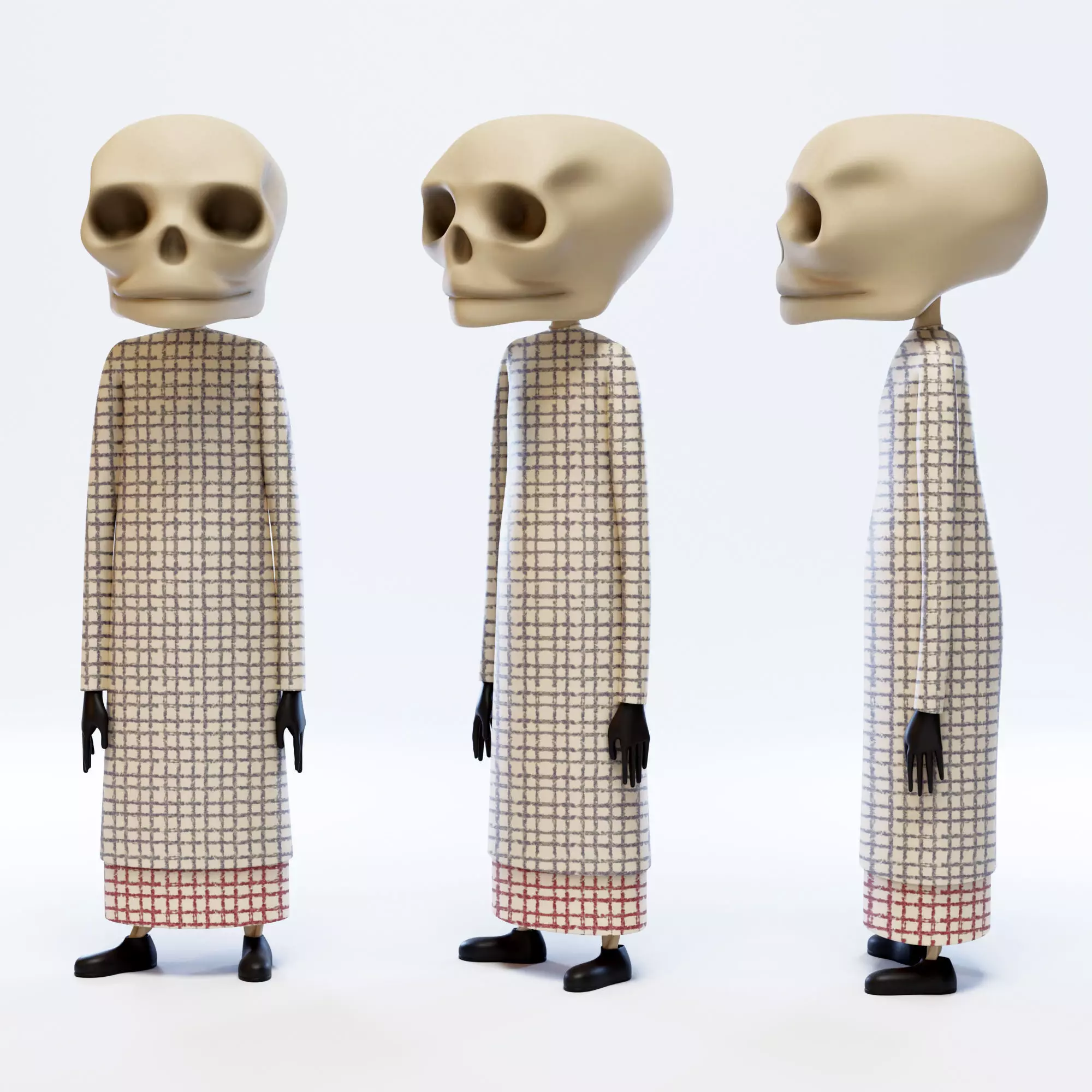 Duck Death and the Tulip Death Character 3D model_0