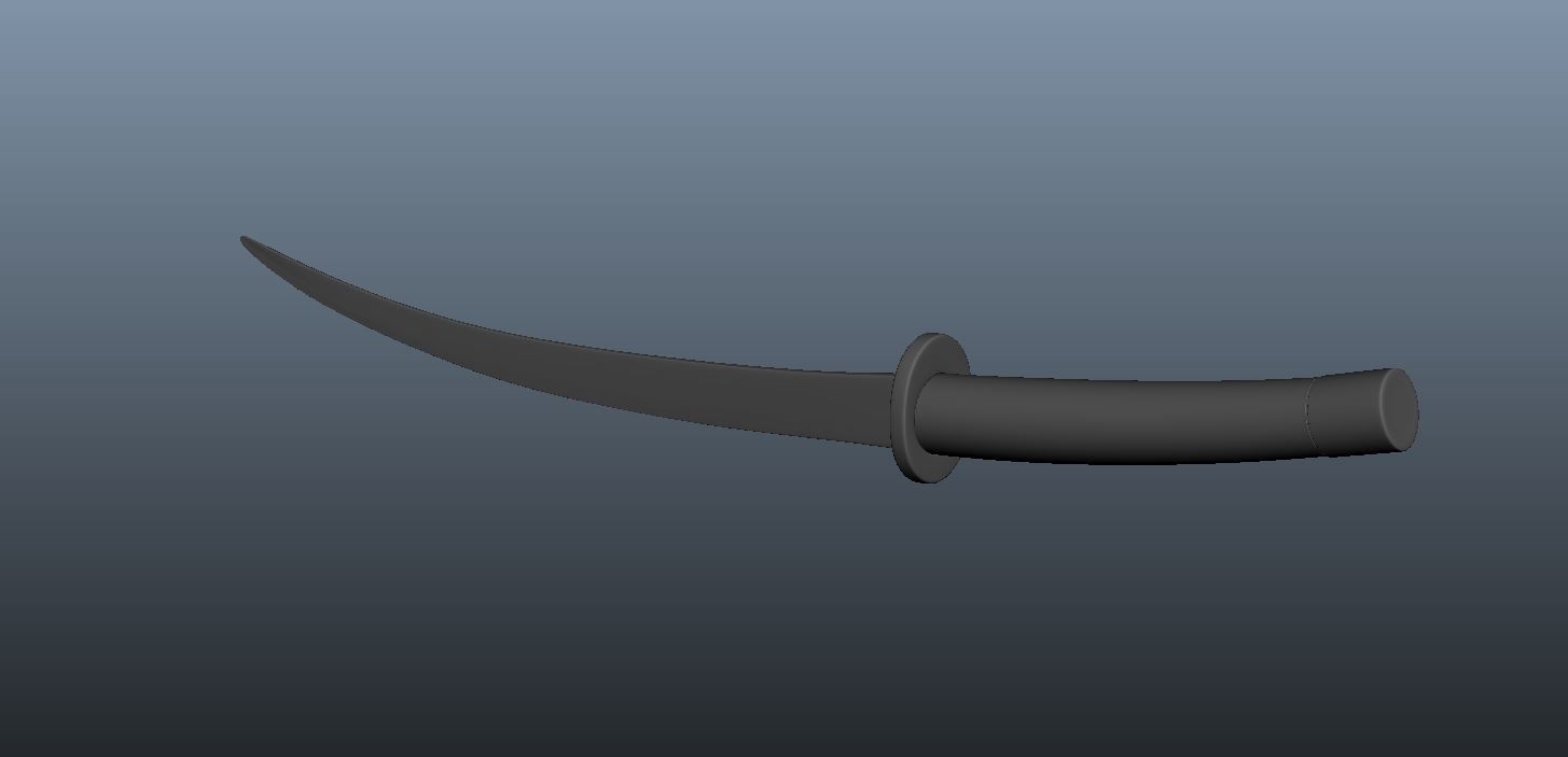 Sword samurai Free 3D model_2