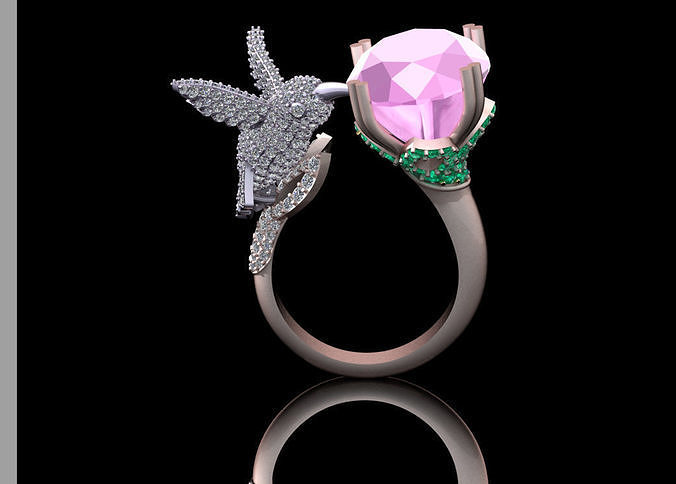 brid jewelry ring 3D print model