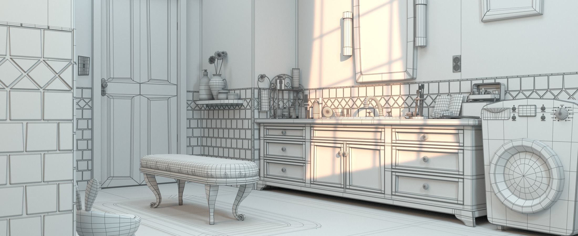 Cartoon Bathroom 3D model_10