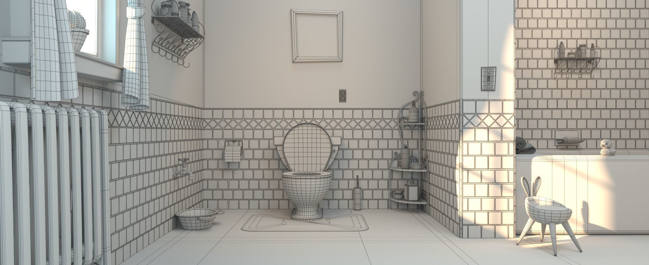 Cartoon Bathroom 3D model_11