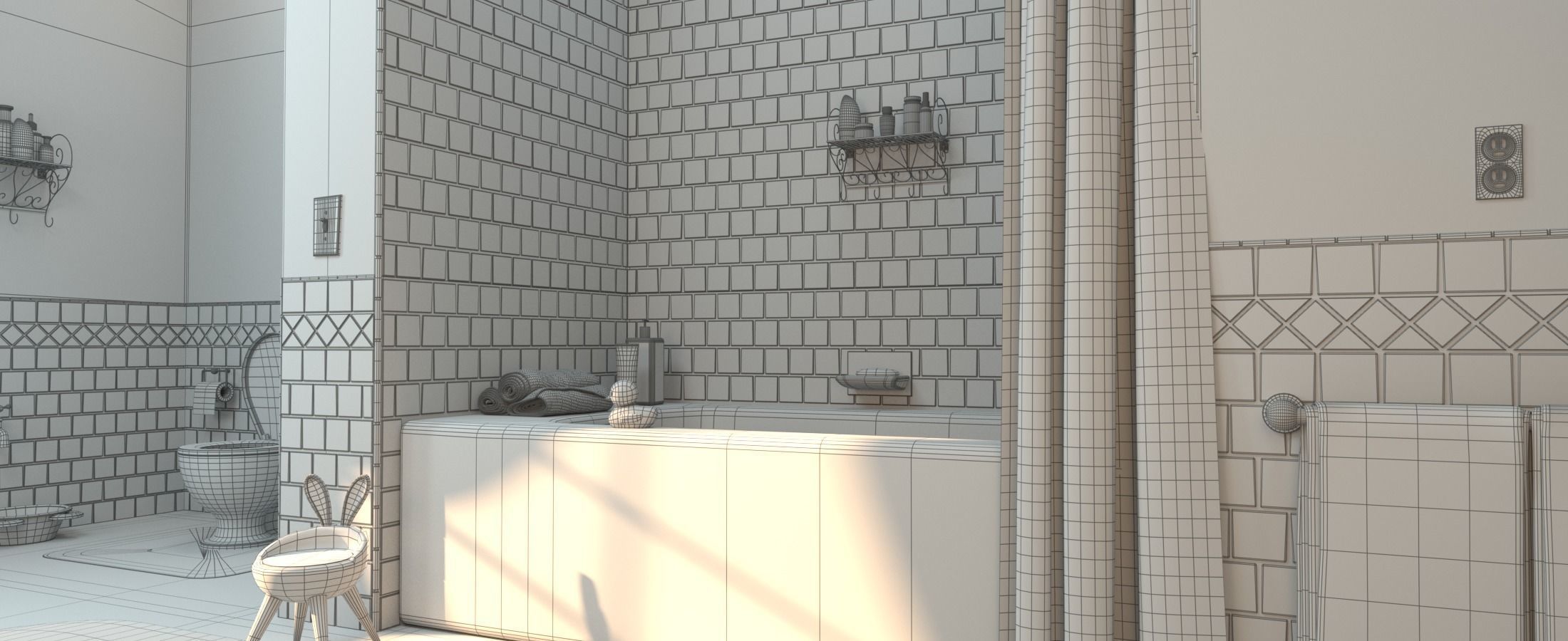 Cartoon Bathroom 3D model_13