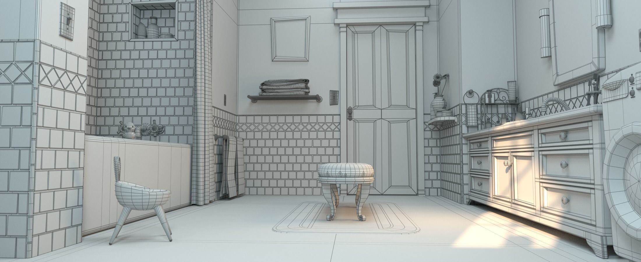 Cartoon Bathroom 3D model_14
