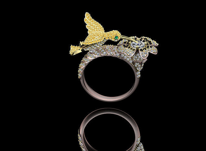 brid jewelry ring 2 3D print model