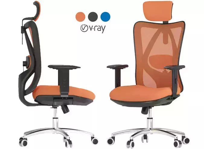 High back mesh Office Chair 11 3D model
