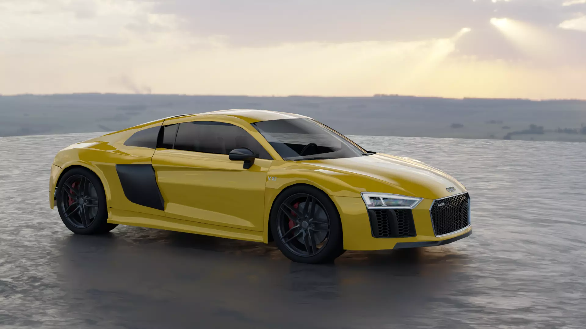 Audi R8 V10 plus Low-poly 3D model