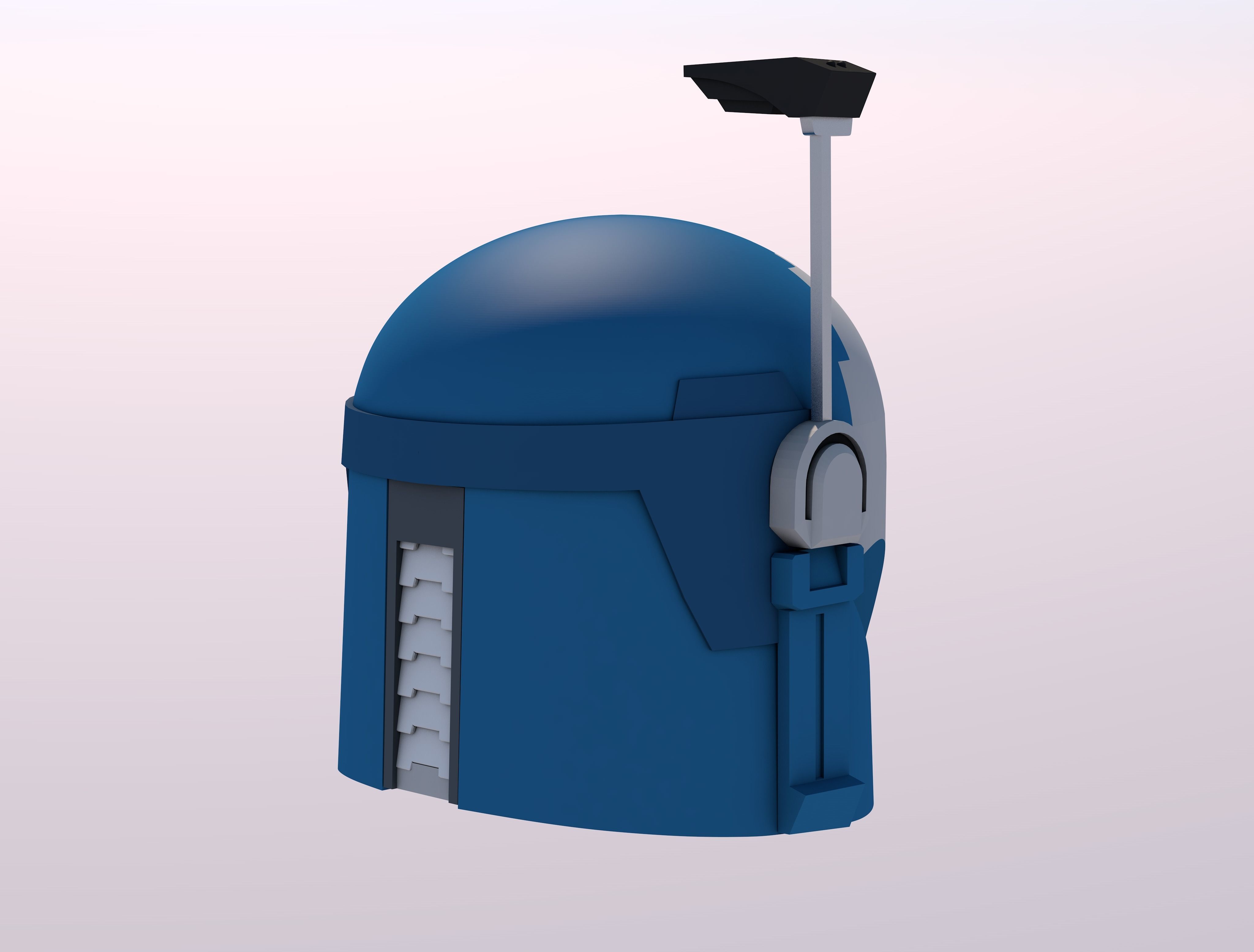 Bo Katan Helmet  3D print model_2